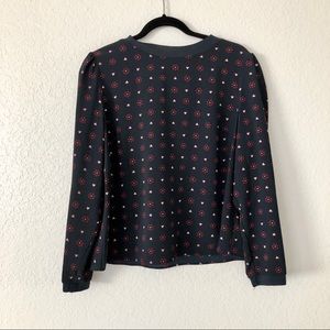 Marks and Spencer Navy Floral Blouse